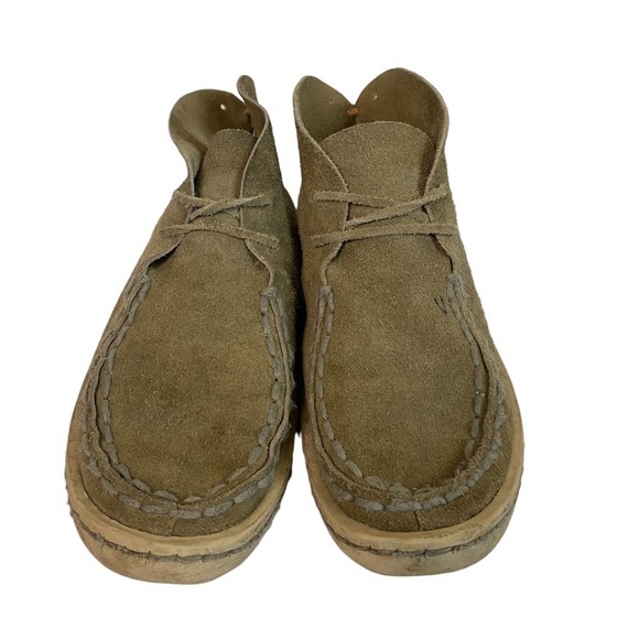 True Religion Khaki Suede Leather Lace Up Chukka Ankle Boots main image 10